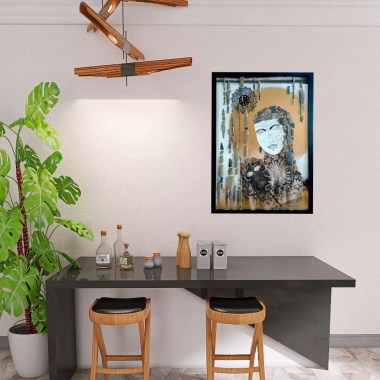 Черные детали настенного декора